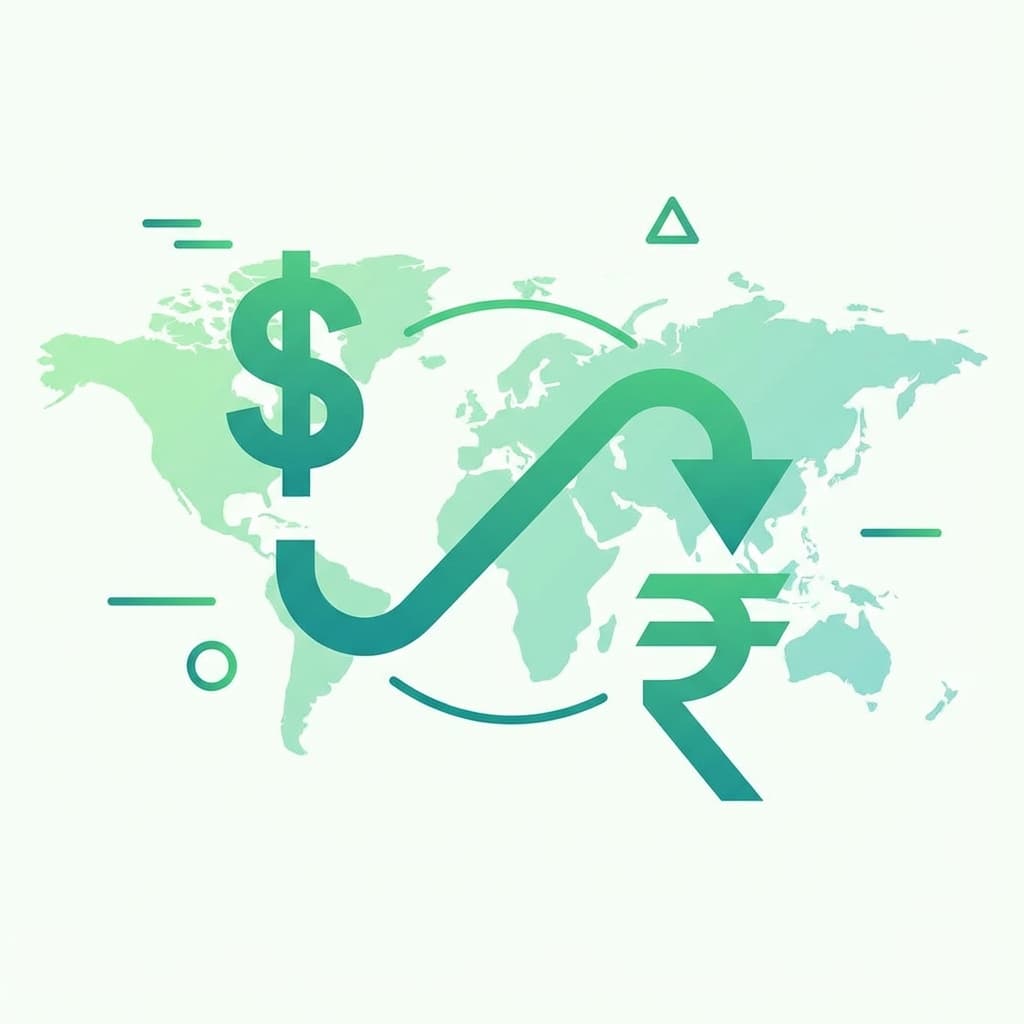 Currency Converter: INR to USD Live Rates with Exchange Tips illustration