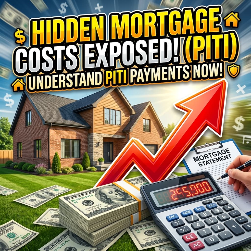 A calculator and stacks of cash showing hidden mortgage costs