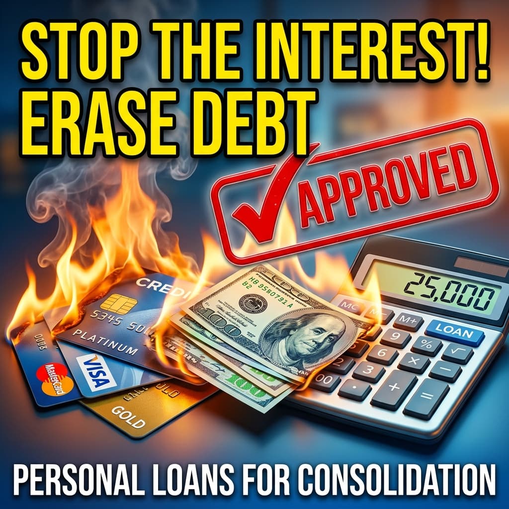 Credit cards burning while a personal loan is approved