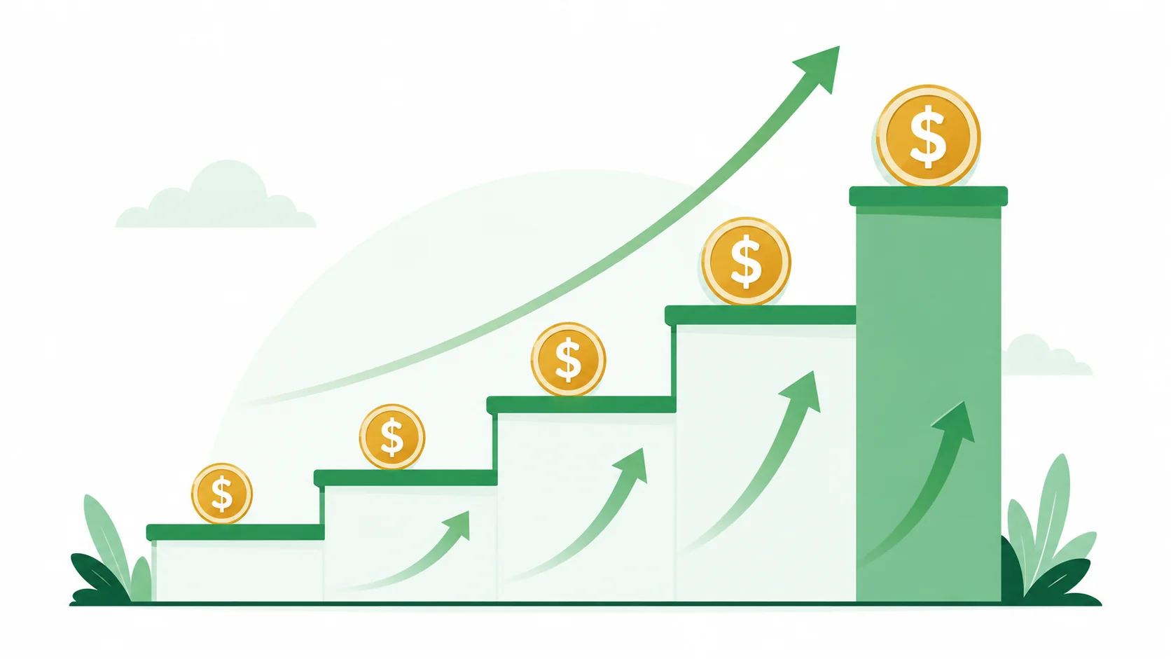 Commission calculator illustration showing tiered commission rates and sales earnings