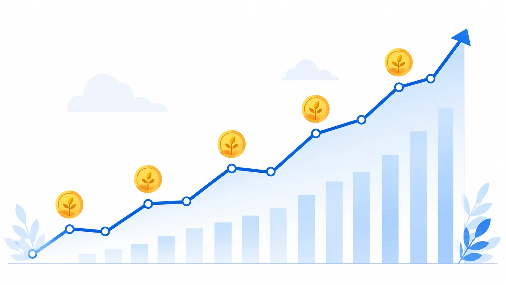 Mutual fund returns calculator illustration showing NAV growth and expense ratio impact